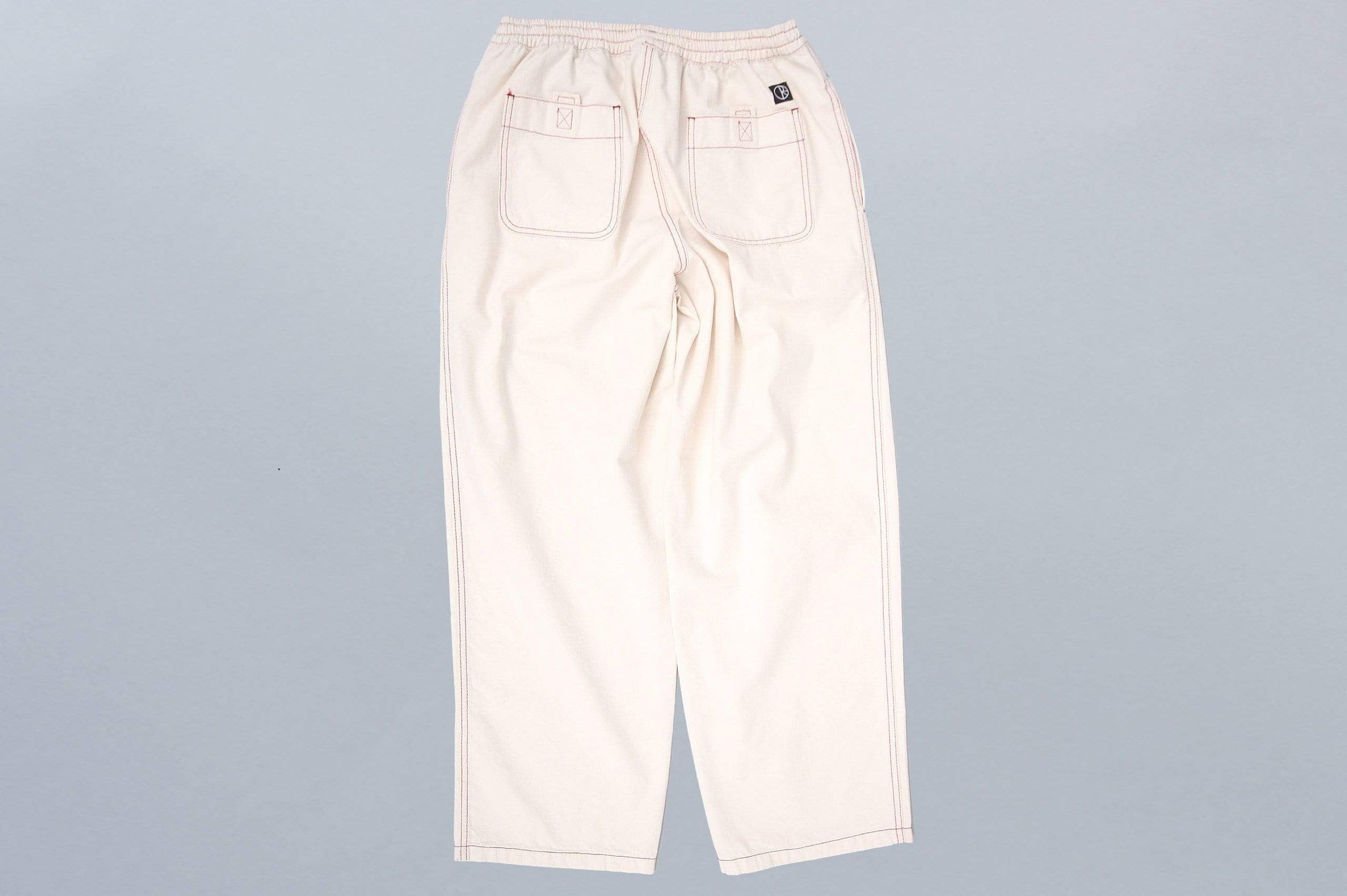 Polar Contrast Karate Pants Ecru / Burgundy