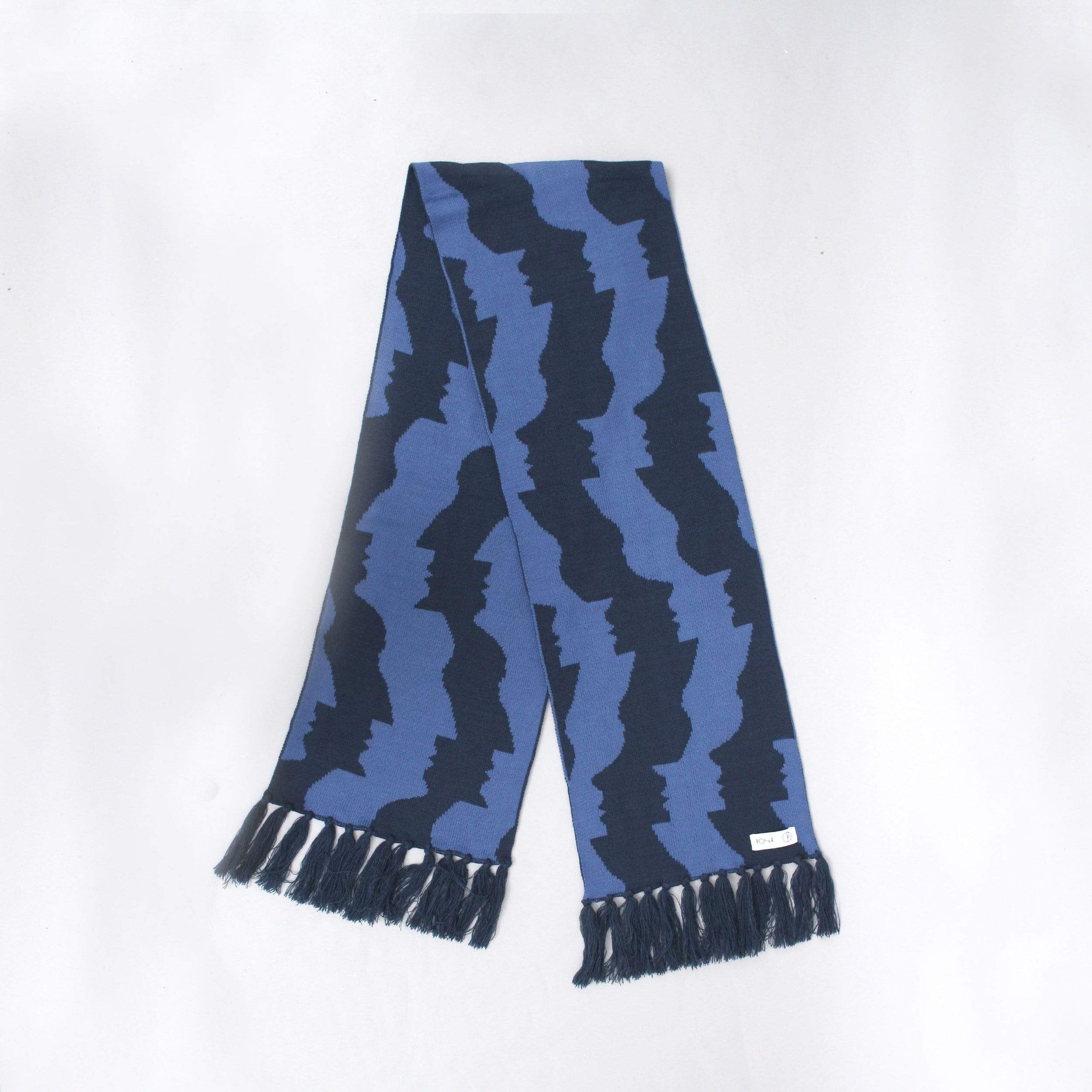Polar Faces Scarf Blue