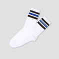 Load image into Gallery viewer, Polar Fat Stripe Socks White / Brown / Blue

