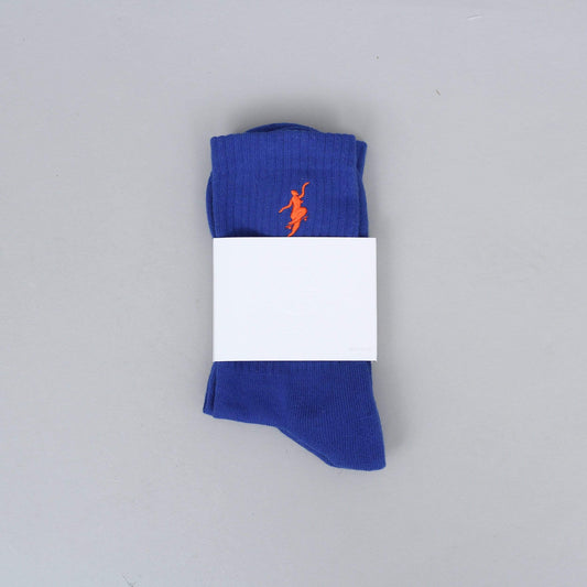 Polar No Comply Socks Royal Blue / Orange