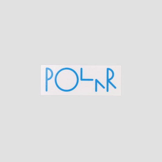 Polar Script Logo Sticker Blue
