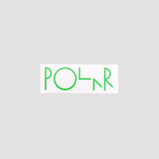 Polar Script Logo Sticker Green
