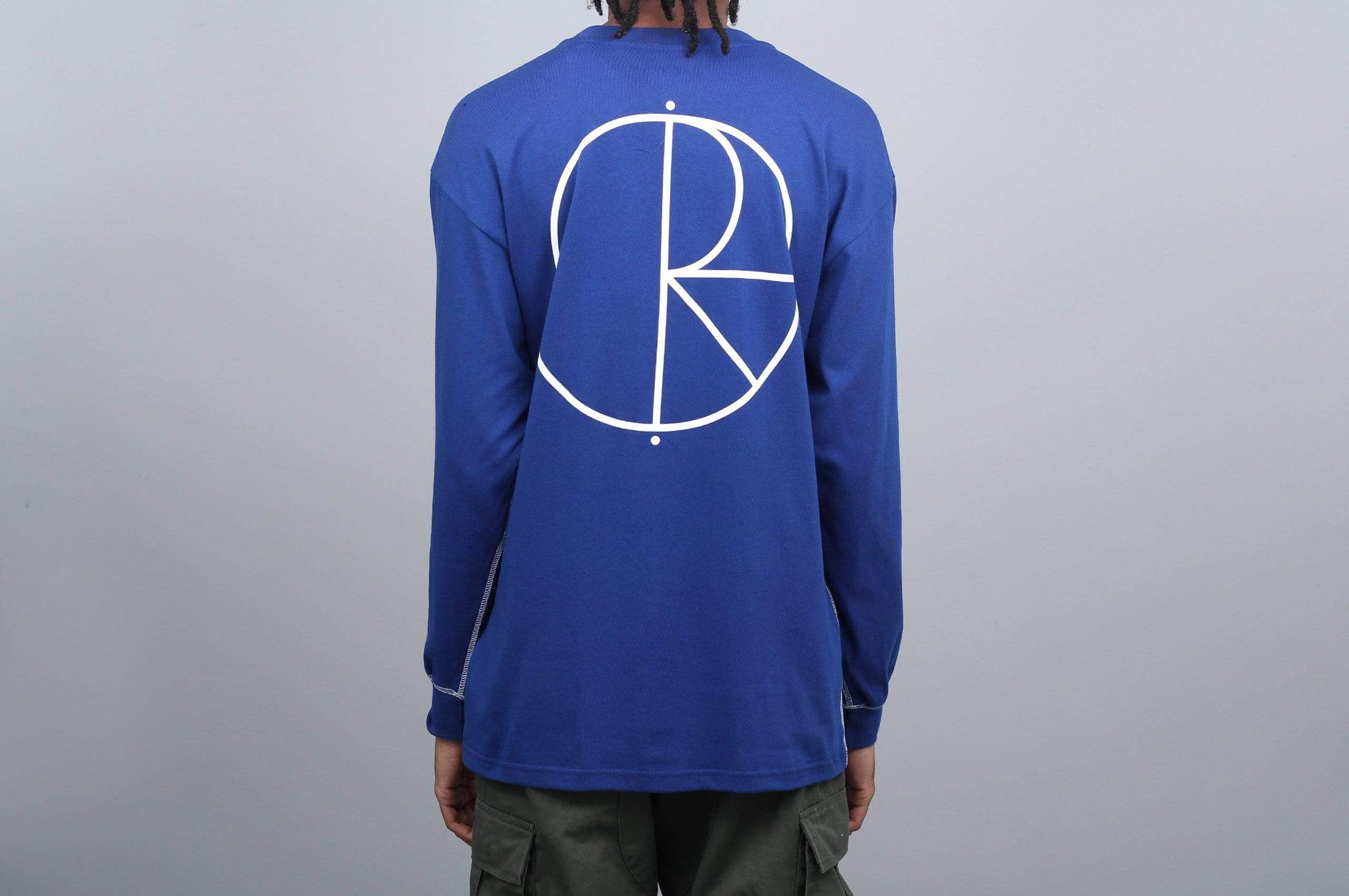 Polar Contrast Longsleeve T-Shirt Dark Blue / White