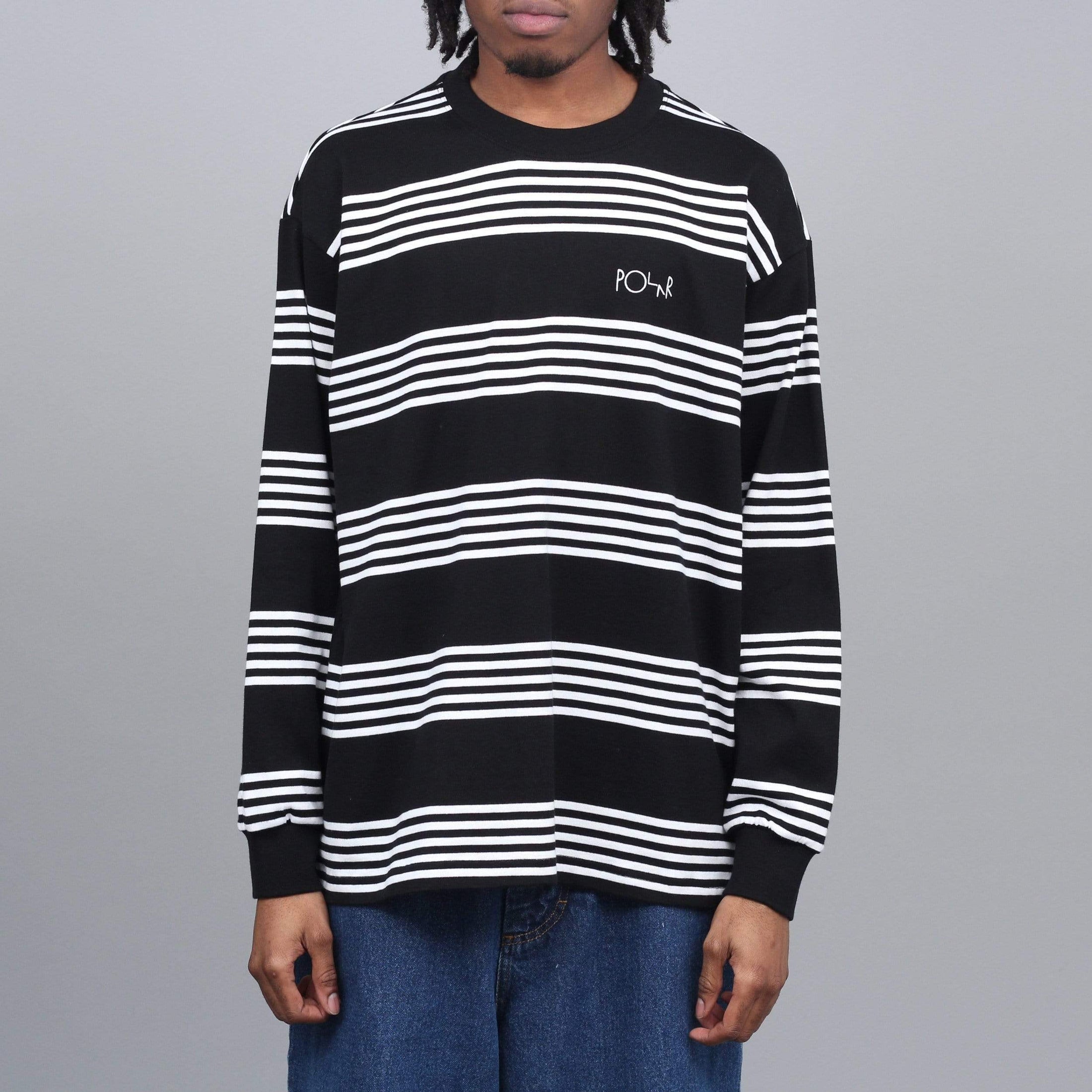 Polar Striped Longsleeve T-Shirt Black