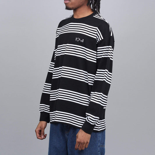 Polar Striped Longsleeve T-Shirt Black