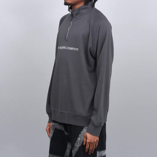 Pop Trading Lightweight Sportswear Company Halfzip Charcoal