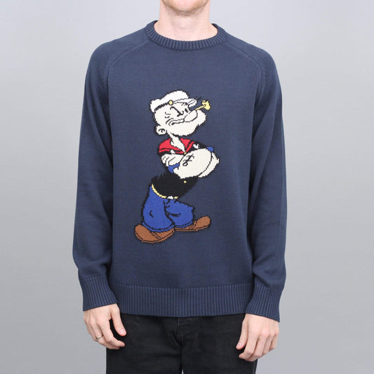 Pop Trading Pop Eye Knit Crew Navy