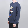 Load image into Gallery viewer, Pop Trading Pop Eye Knit Crew Navy
