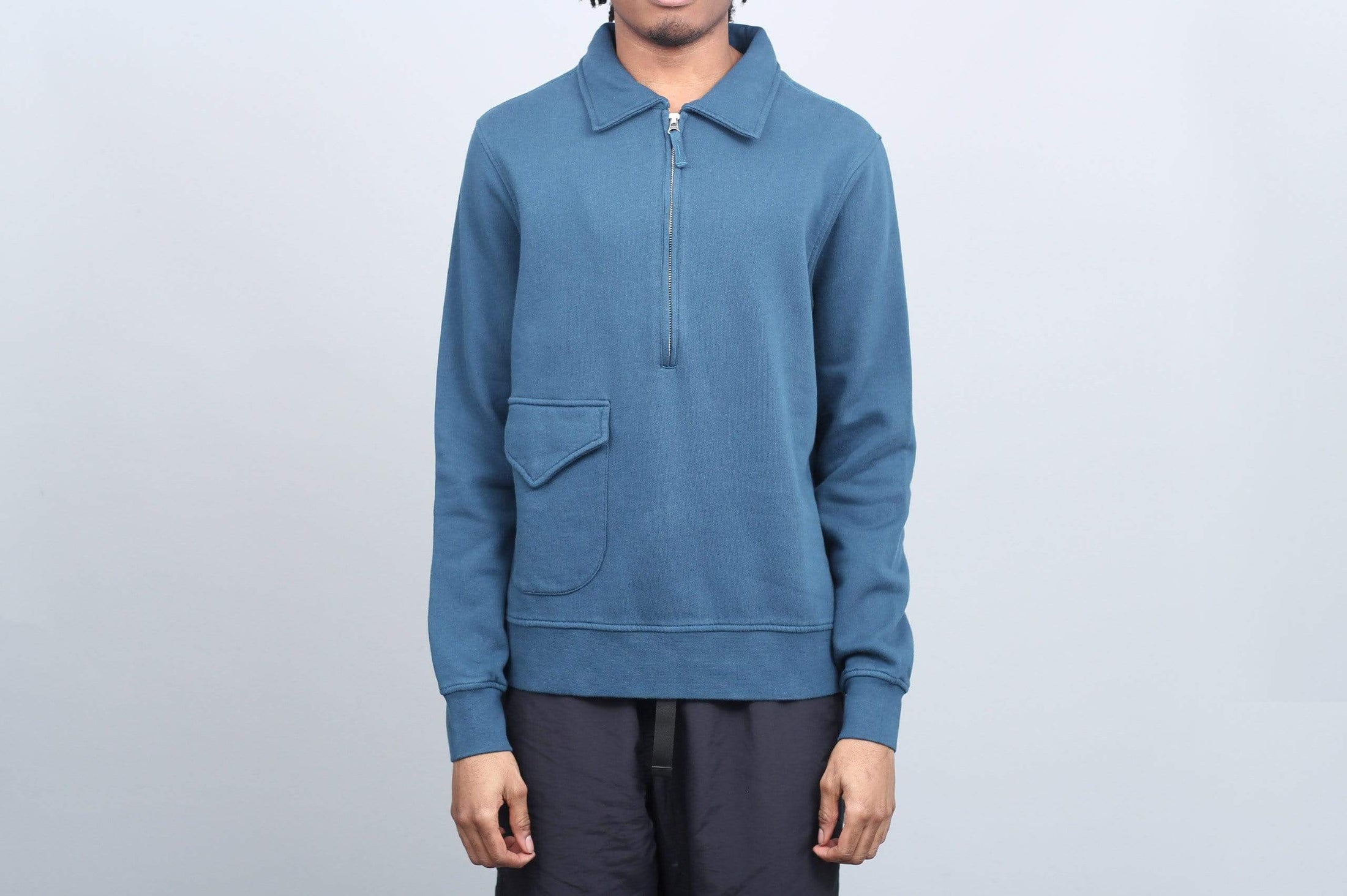 Pop Trading Sportswear Heavyweight Half Zip Dark Teal