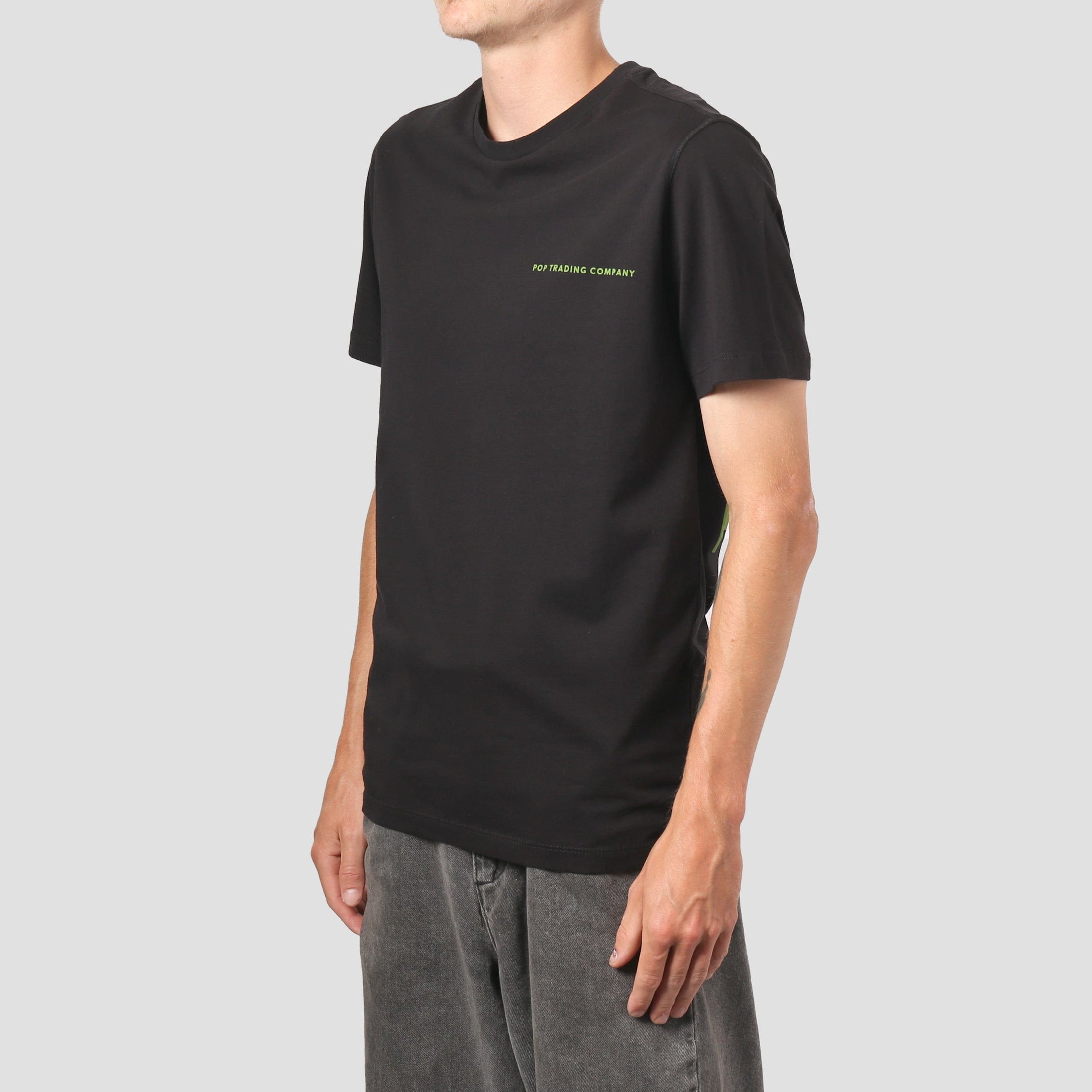 Pop Trading Logo T-Shirt Black / Green