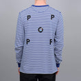 Load image into Gallery viewer, Pop Trading Pop Eye Striped Longsleeve T-Shirt Royal / White
