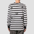 Load image into Gallery viewer, Pop Trading Striped Longsleeve T-Shirt Black / White
