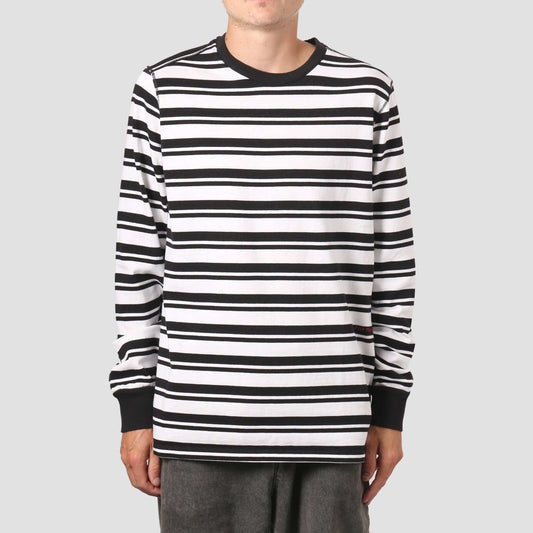 Pop Trading Striped Longsleeve T-Shirt Black / White