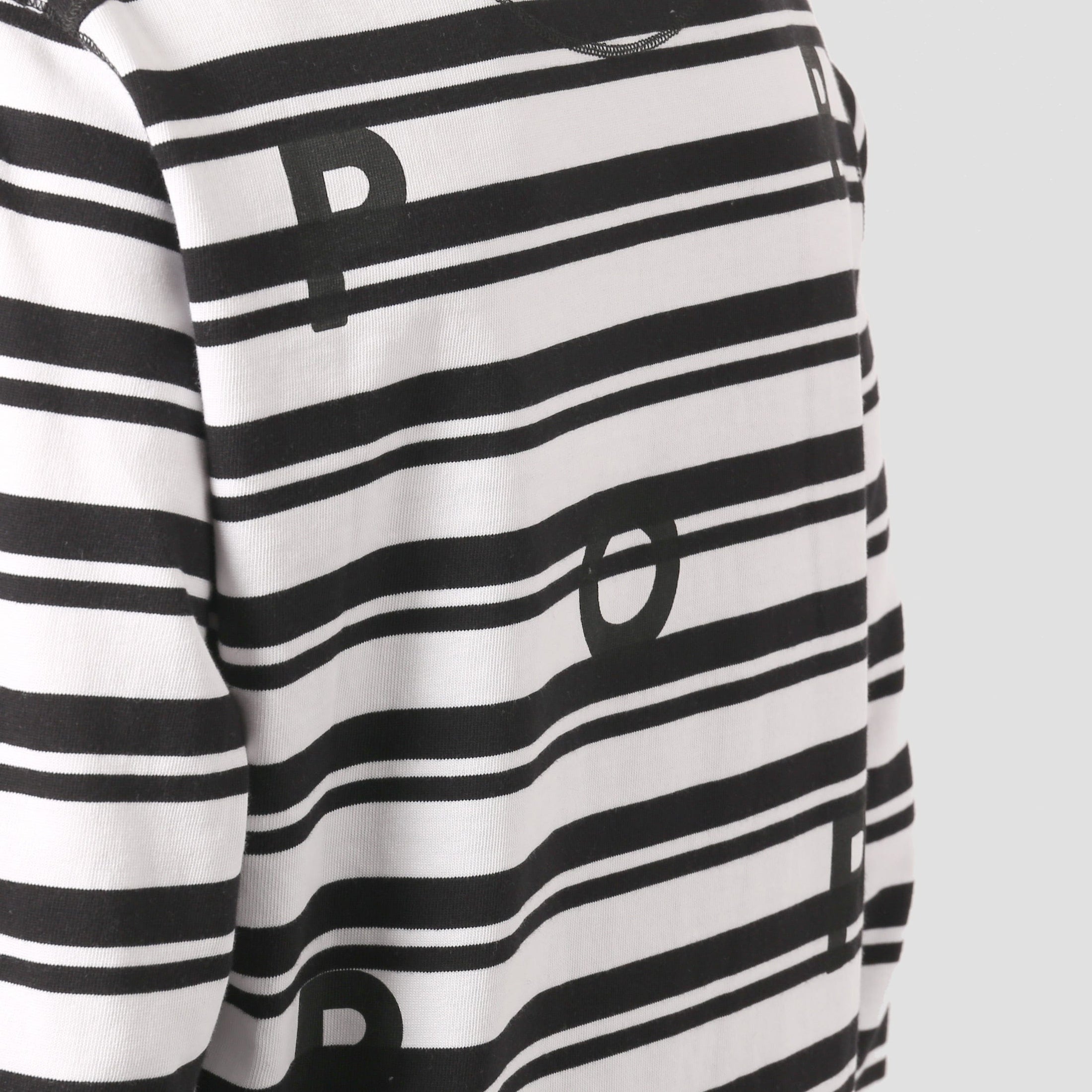 Pop Trading Striped Longsleeve T-Shirt Black / White