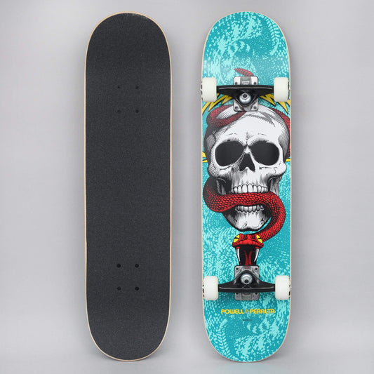 Powell Peralta 7.75 Skull & Sword One Off 291 Complete Skateboard Turquoise