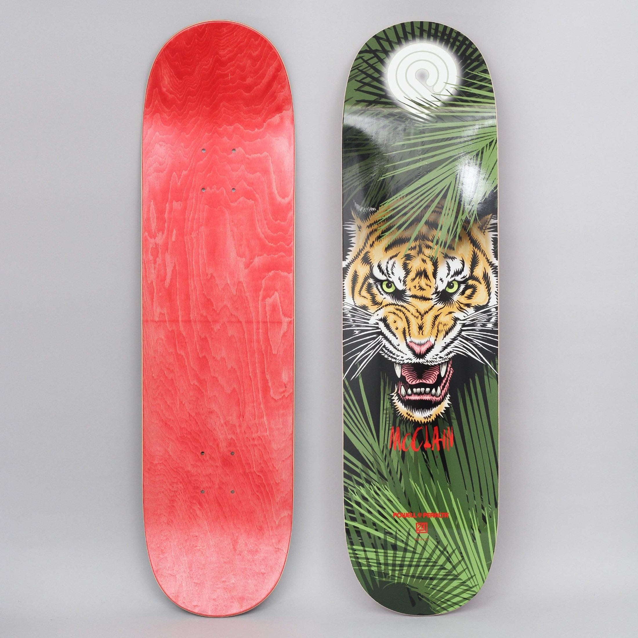 Powell Peralta 8.25 Brad McClain Tiger Shape 243 Skateboard Deck Green / Yellow