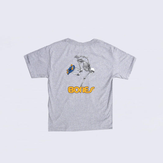 Powell Peralta Skateboard Skeleton Youth T-Shirt Heather Grey
