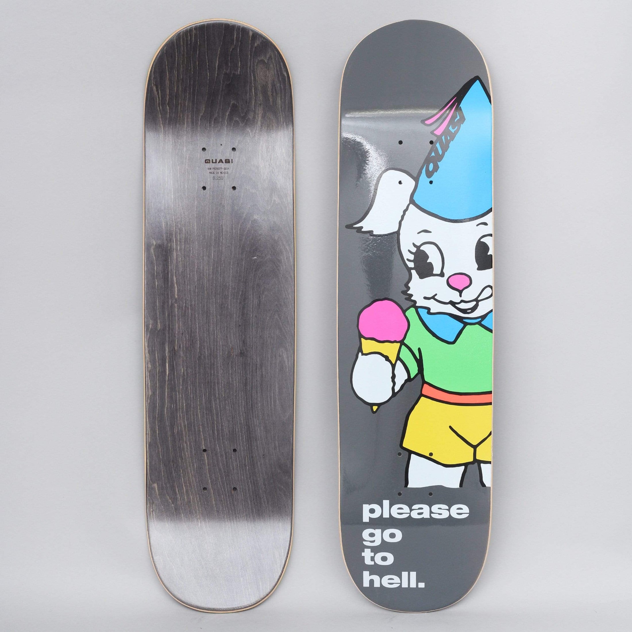 Quasi 8.25 Go To Hell Skateboard Deck Grey