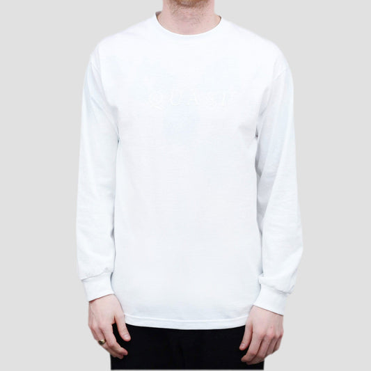 Quasi Wordmark Longsleeve T-Shirt White
