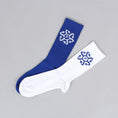 Load image into Gallery viewer, Paccbet Two Tone Jacquard Socks White / Blue
