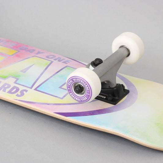 Real 7.3 Oval Tie Dyes Complete Skateboard