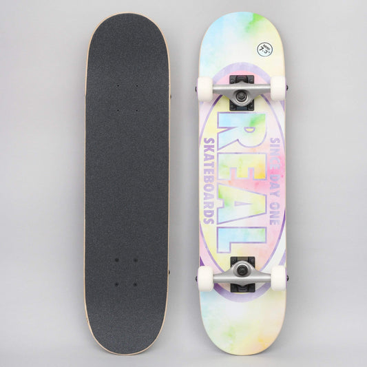 Real 7.3 Oval Tie Dyes Complete Skateboard