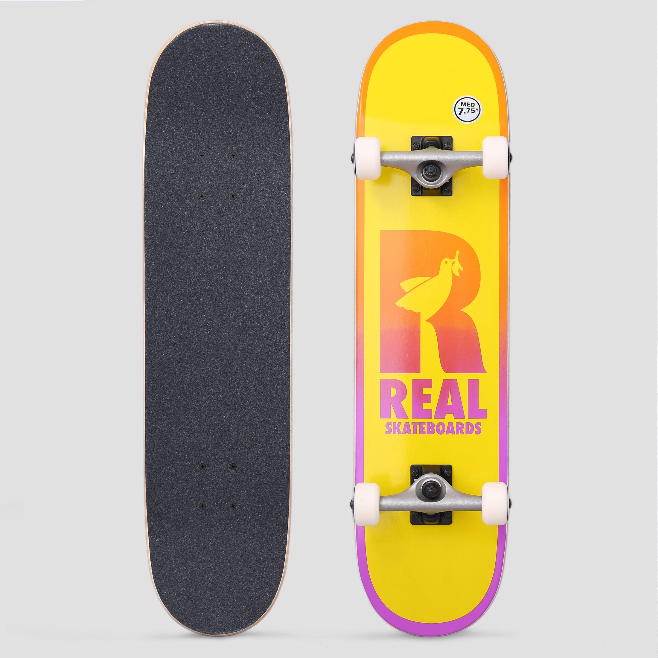 Real 7.75 Be Free Medium Complete Skateboard Yellow