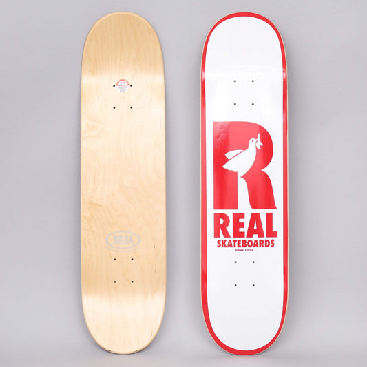 Real 8.06 Renewal Doves Skateboard Deck White