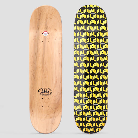 Real 8.25 City Blocks Skateboard Deck Black / Yellow