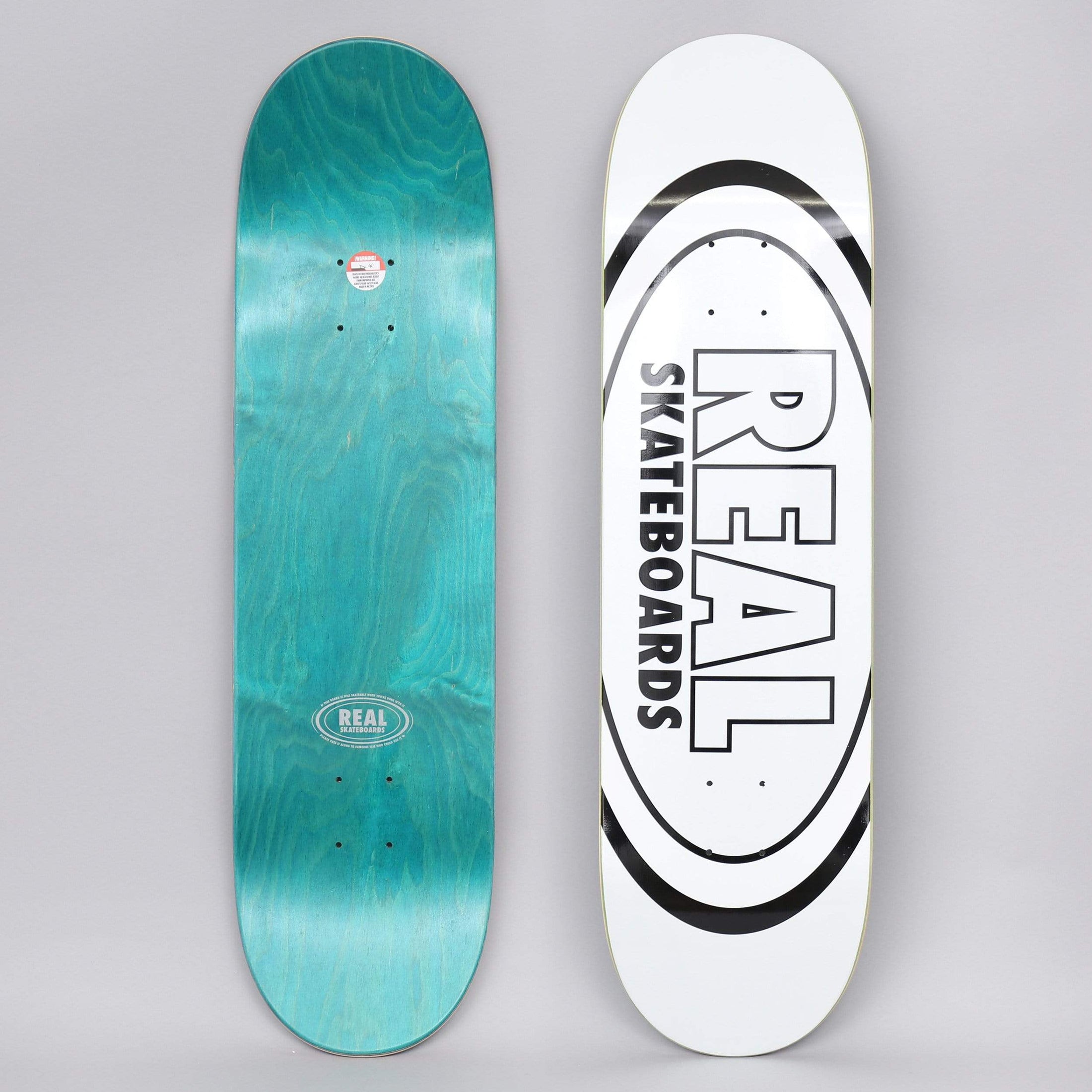 Real 8.38 Classic Oval Skateboard Deck White