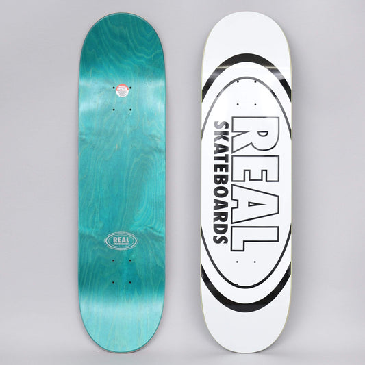 Real 8.38 Classic Oval Skateboard Deck White
