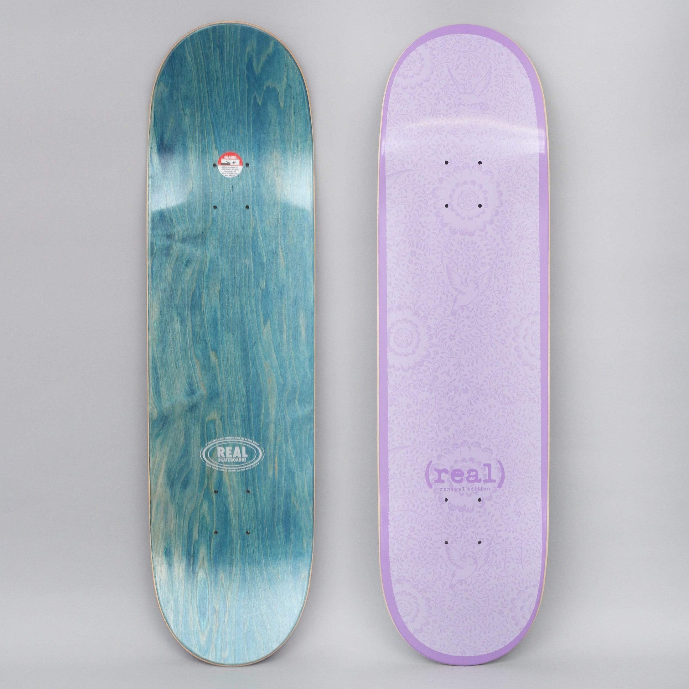 Real 8.5 Flowers Renewal Skateboard Deck Purple