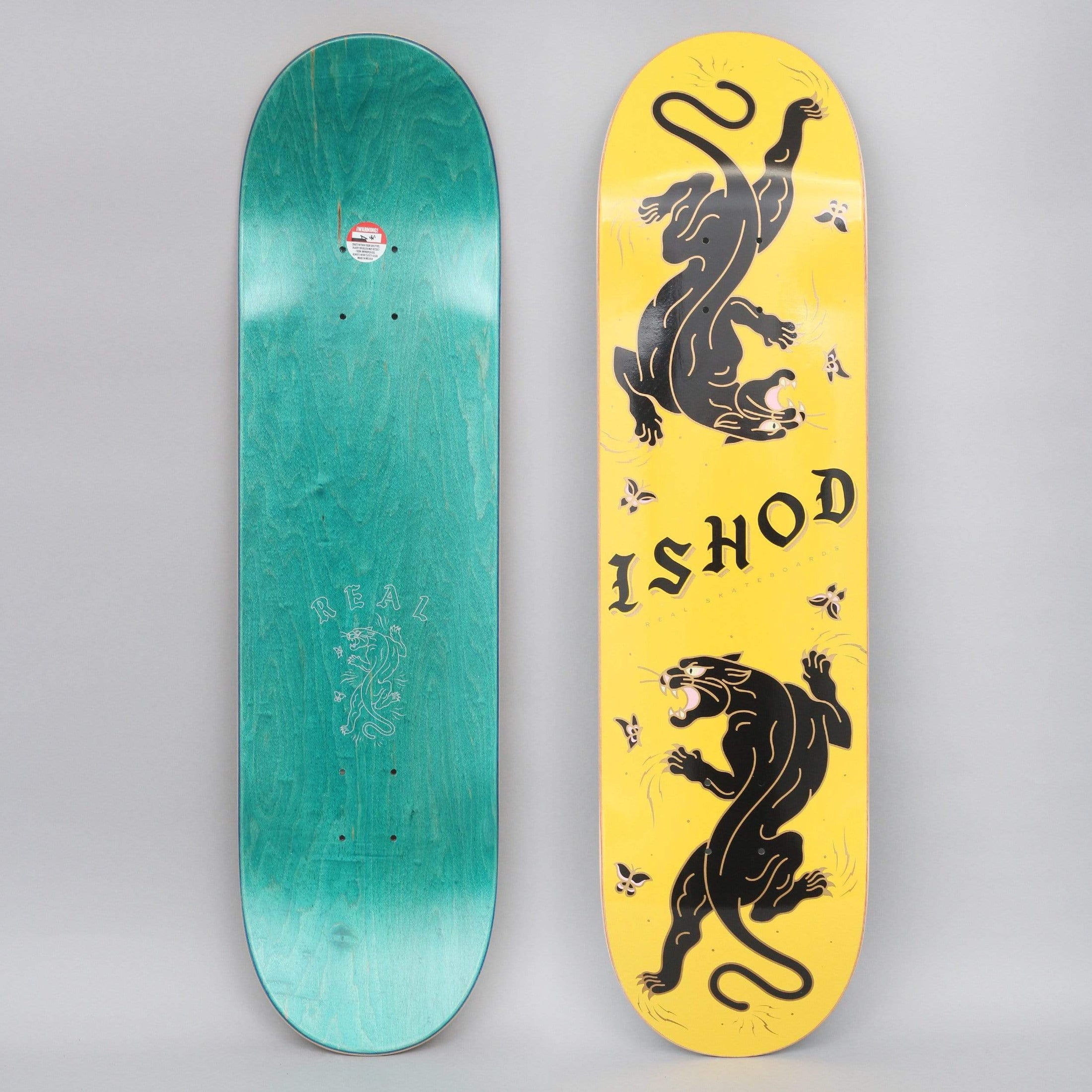 Real 8.5 Ishod Cat-Scratch TT Skateboard Deck Yellow / Black