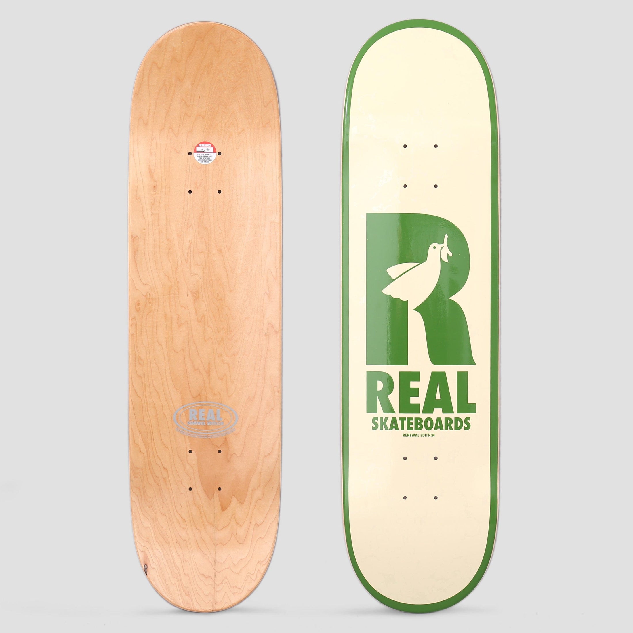 Real 8.5 Renewal Doves Skateboard Deck Cream