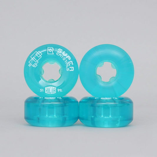 Ricta 51mm 99A Super Crystals Skateboard Wheels Blue