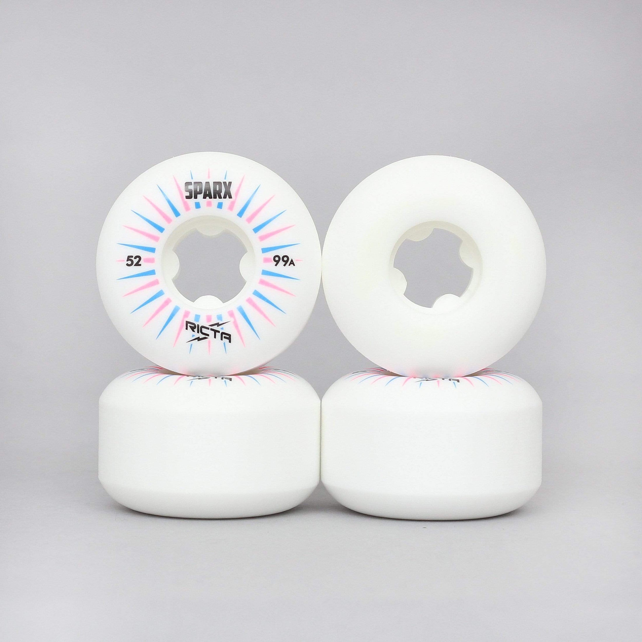Ricta 52mm 99A Sparx Skateboard Wheels White / Pink