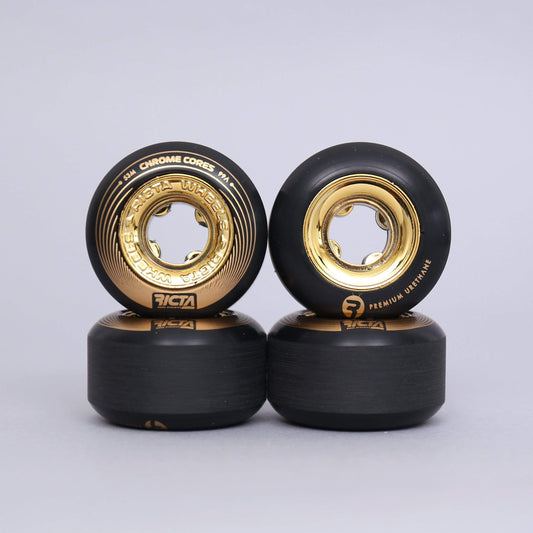 Ricta 53mm 99A Chrome Core Skateboard Wheels Black / Gold