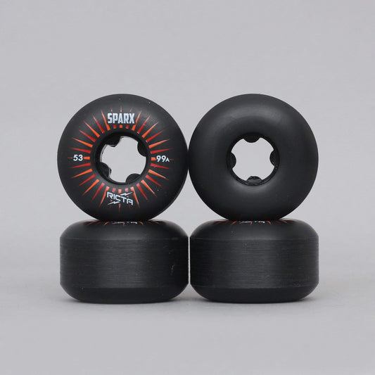 Ricta 53mm 99A Sparx Skateboard Wheels Black / Red