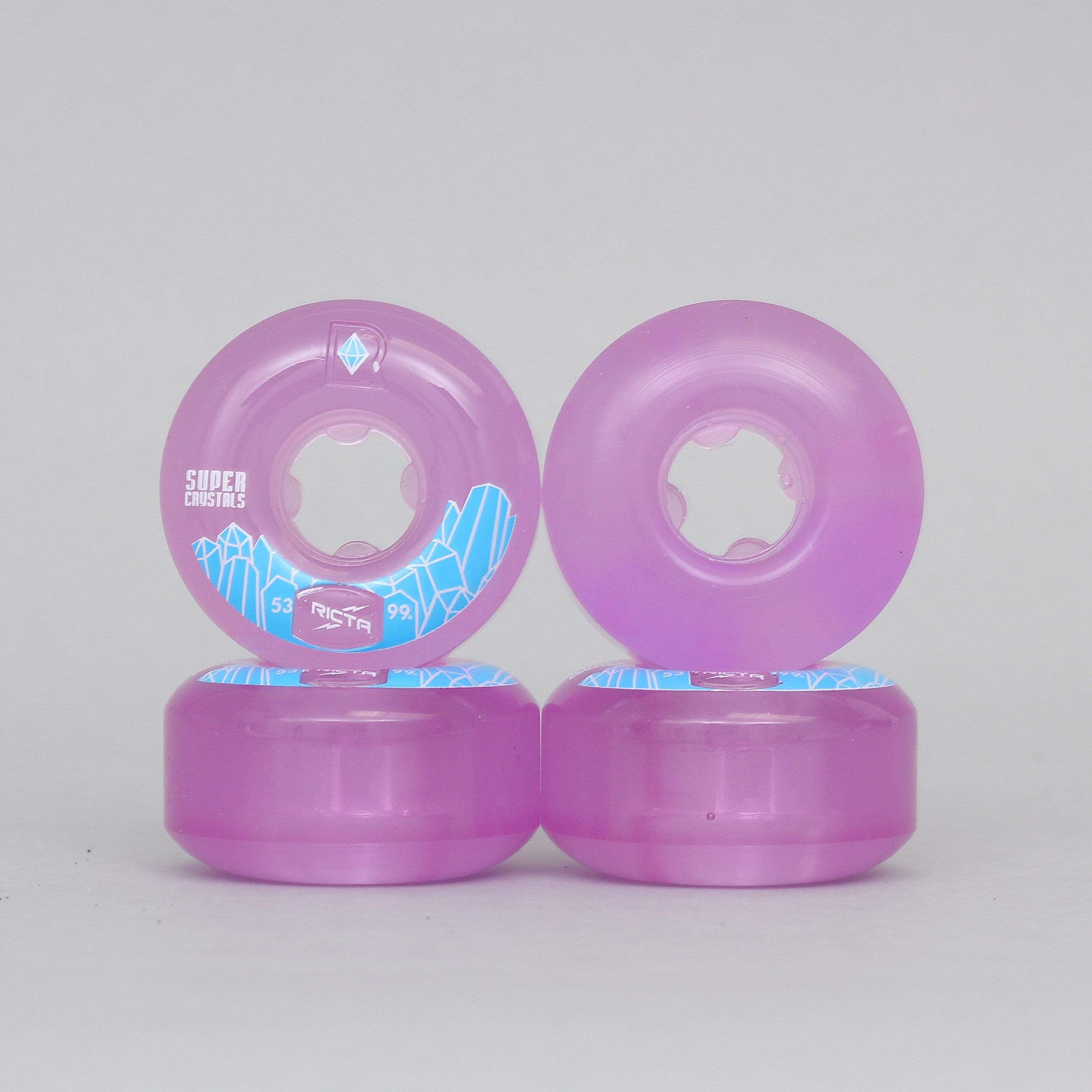 Crystal Rims Ricta 53mm 99A Super Crystals Skateboard Wheels Purple - Slam City Skates