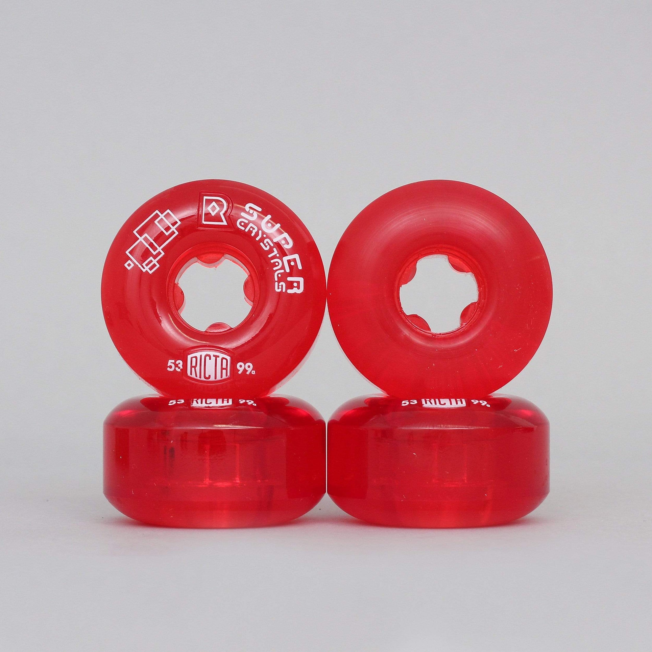 Ricta 53mm 99A Super Crystals Skateboard Wheels Red