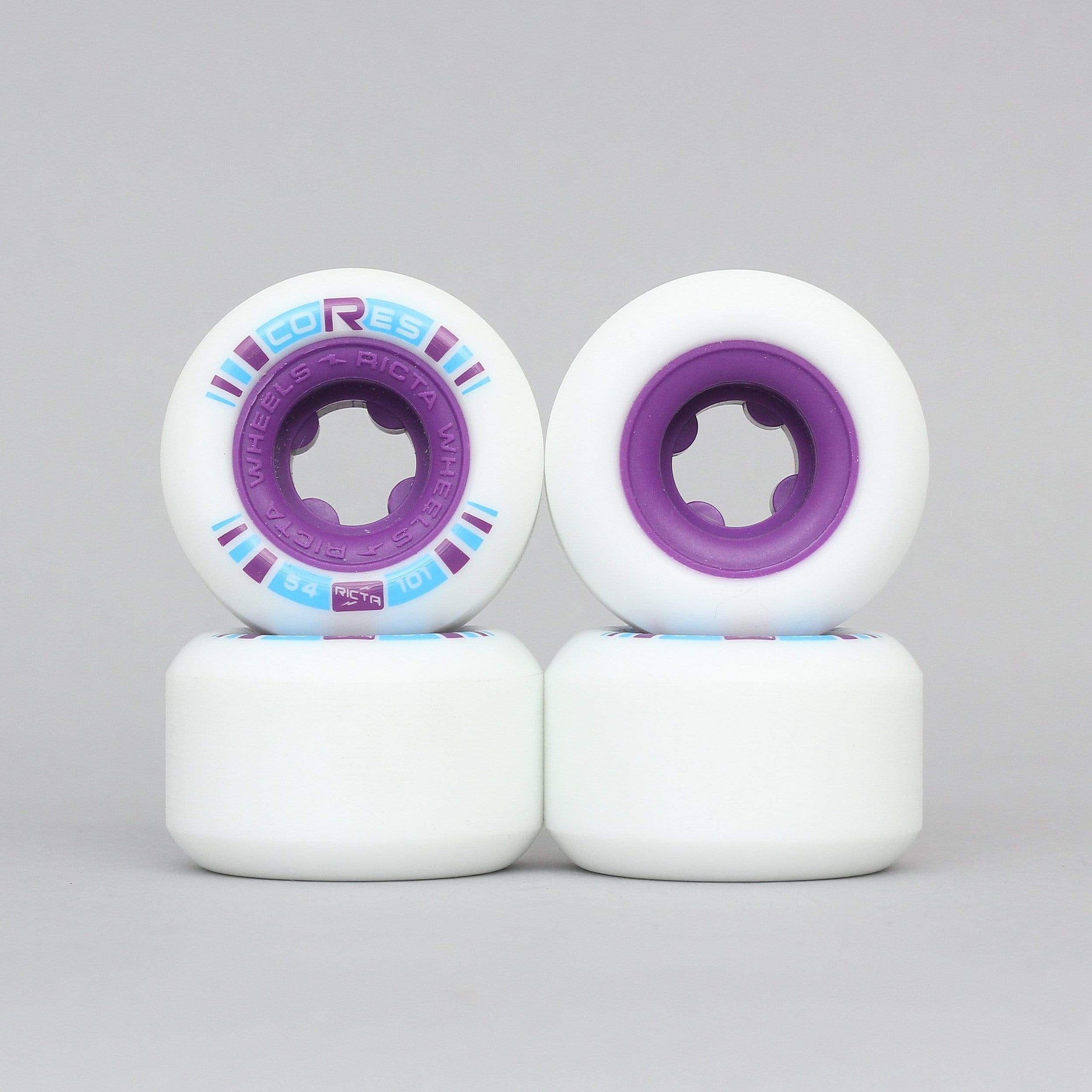 Ricta 54mm 101A Cores Skateboard Wheels White / Purple