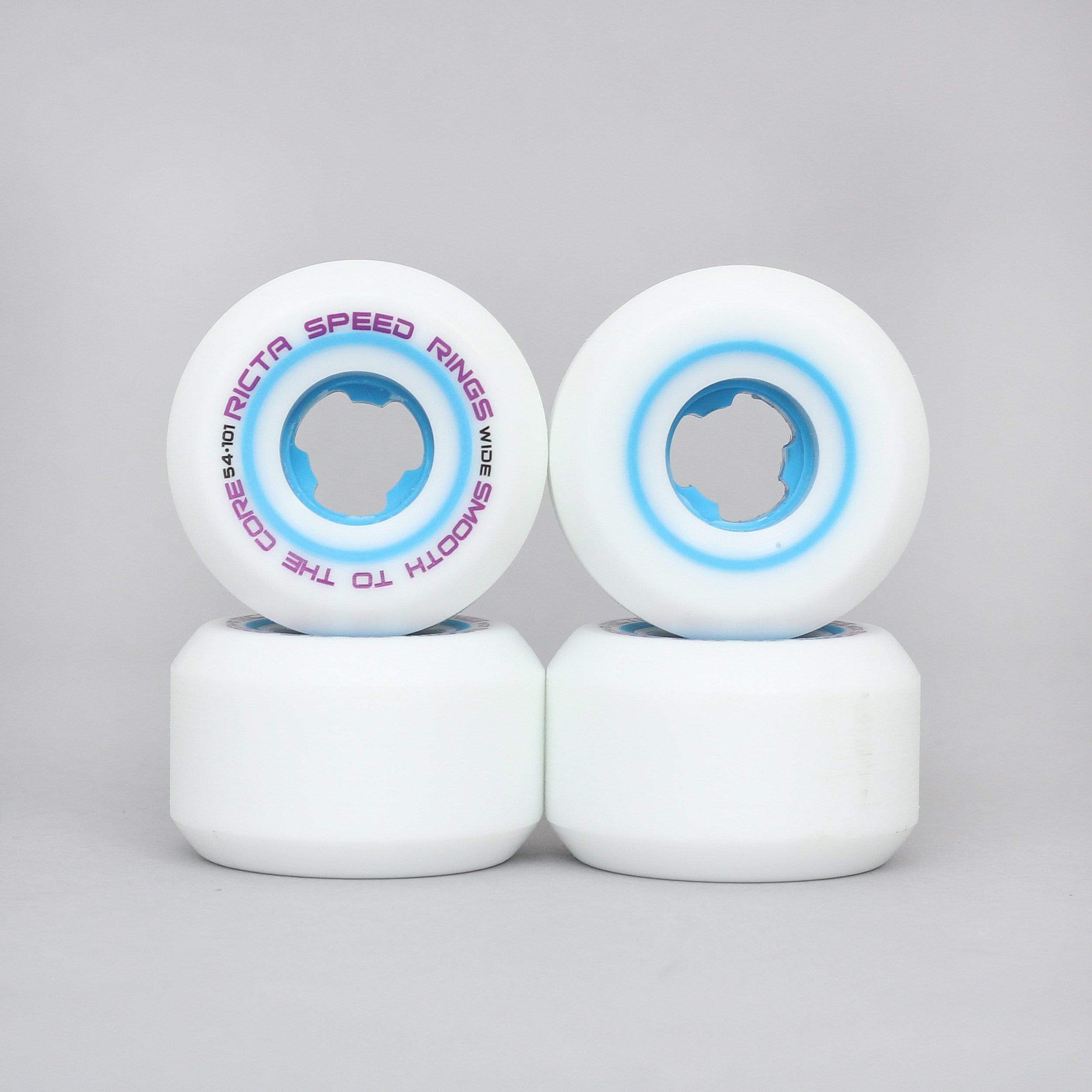 Ricta 54mm 101A Speedrings Wide Skateboard Wheels White / Blue