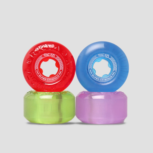 Ricta 54mm 95A Super Crystals Translucent Skateboard Wheels Red / Purple / Green / Blue