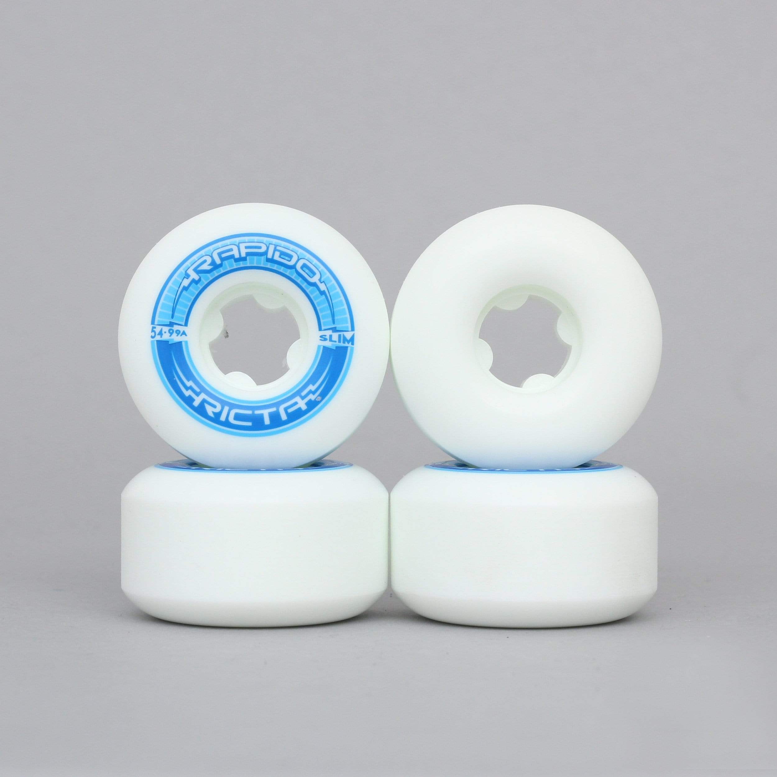 Ricta 54mm 99A Rapido Slim Skateboard Wheels White – Slam City Skates