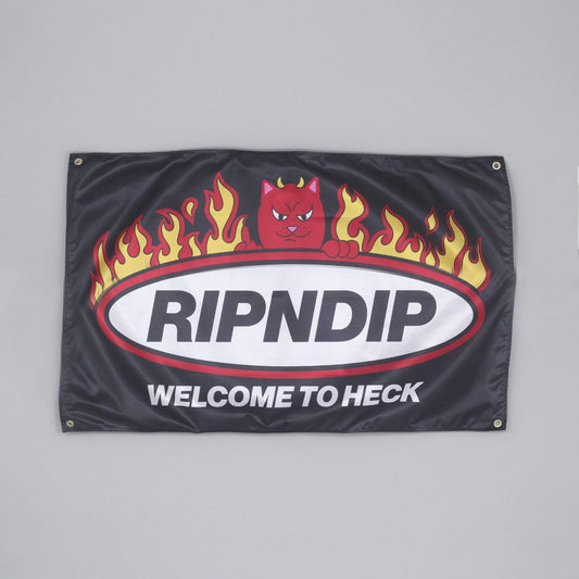RIPNDIP Welcome To Heck Wall Banner Black