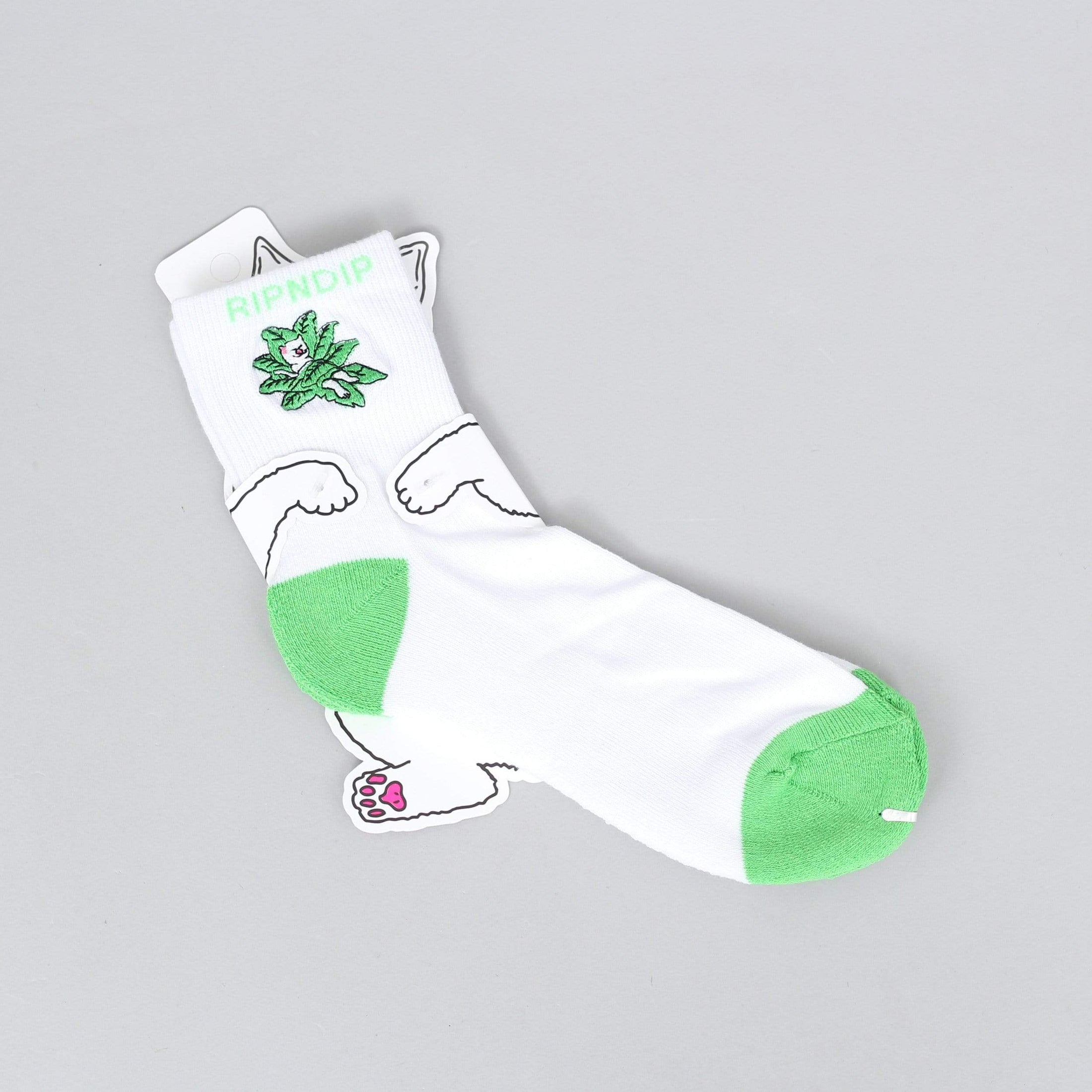 RIPNDIP Tucked In Socks White/Green