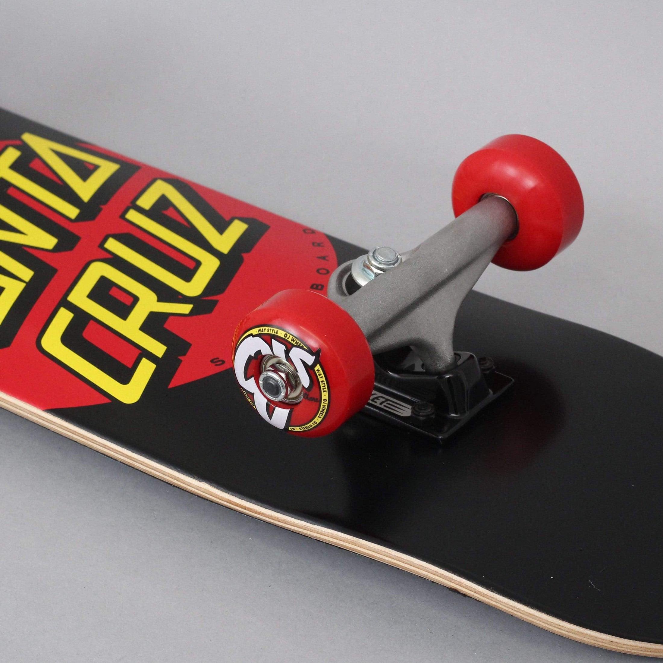 Santa Cruz 7.25 Classic Dot Super Micro Complete Skateboard Black / Red