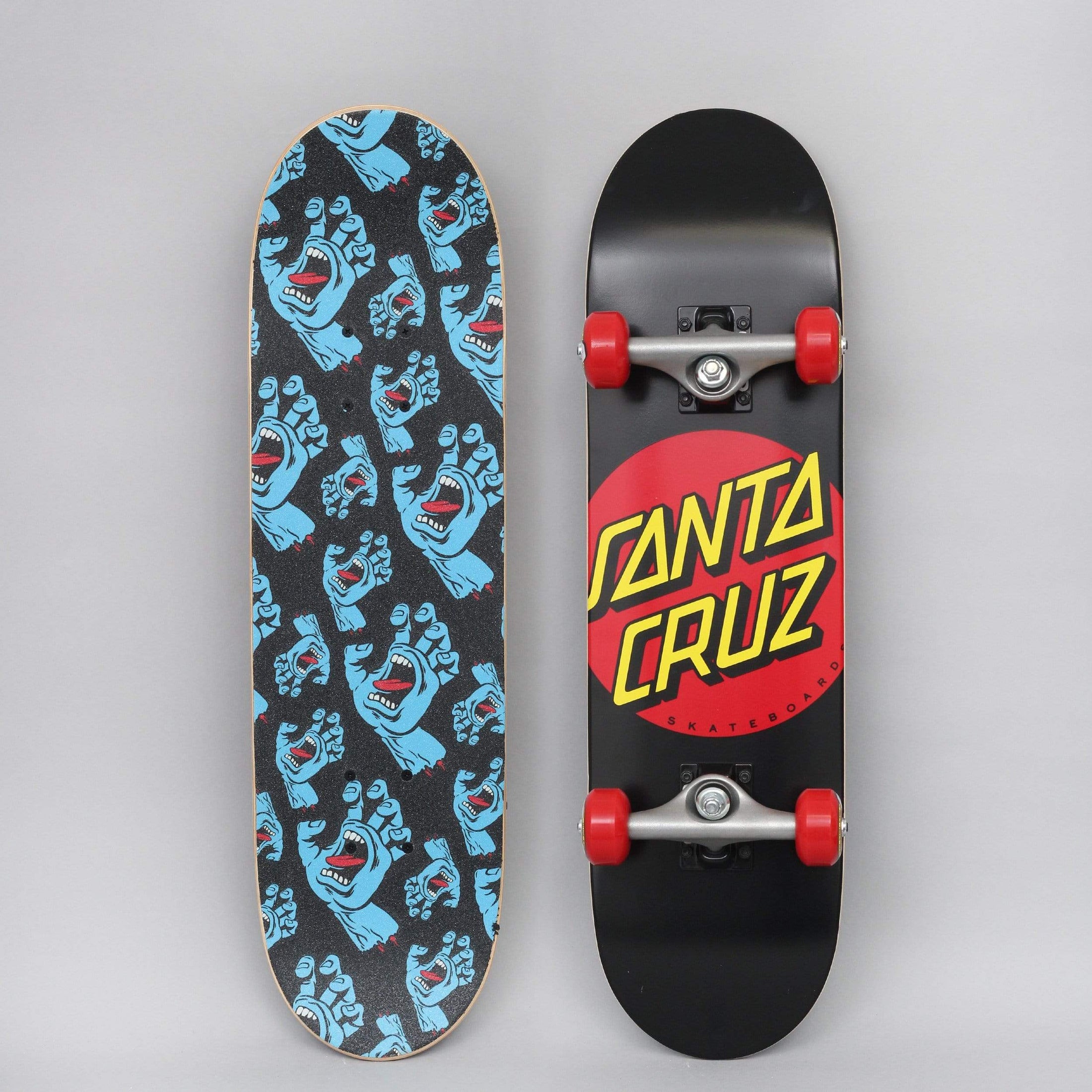 Santa Cruz 7.25 Classic Dot Super Micro Complete Skateboard Black / Red