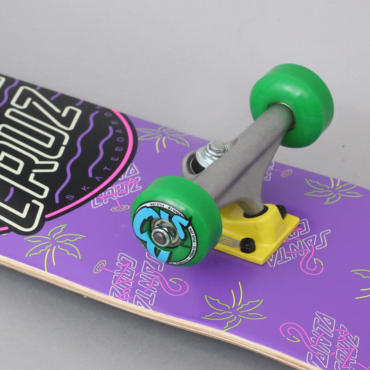 Santa Cruz 7.25 Glow Dot Complete Skateboard Purple