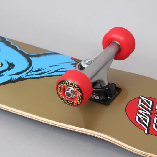 Santa Cruz 7.75 Screaming Hand Complete Skateboard Gold / Blue